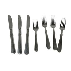 National Stainless Nasco MCM Stainless Flatware Lot of 7 Fork Knife Replacement